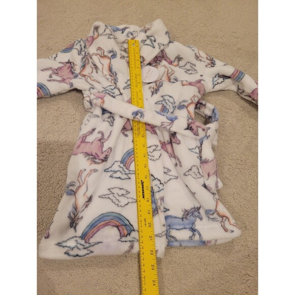 NWT HSN Lacey Chabert Kid's "Mommy+Me" Printed Short Robe Unicorns Kid Small - Picture 4 of 11